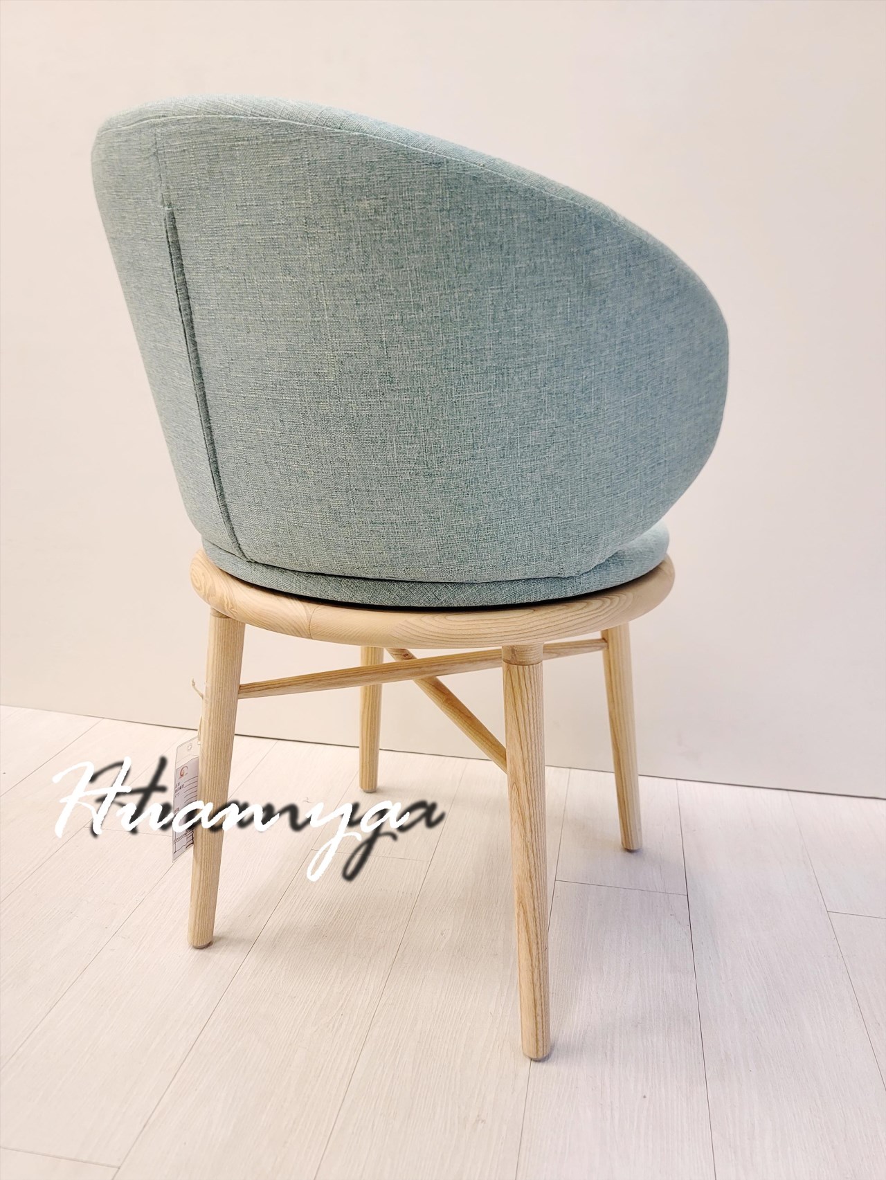 黛妃北歐旋轉實木餐椅【可當洽談椅/書房椅/餐椅/化妝椅】