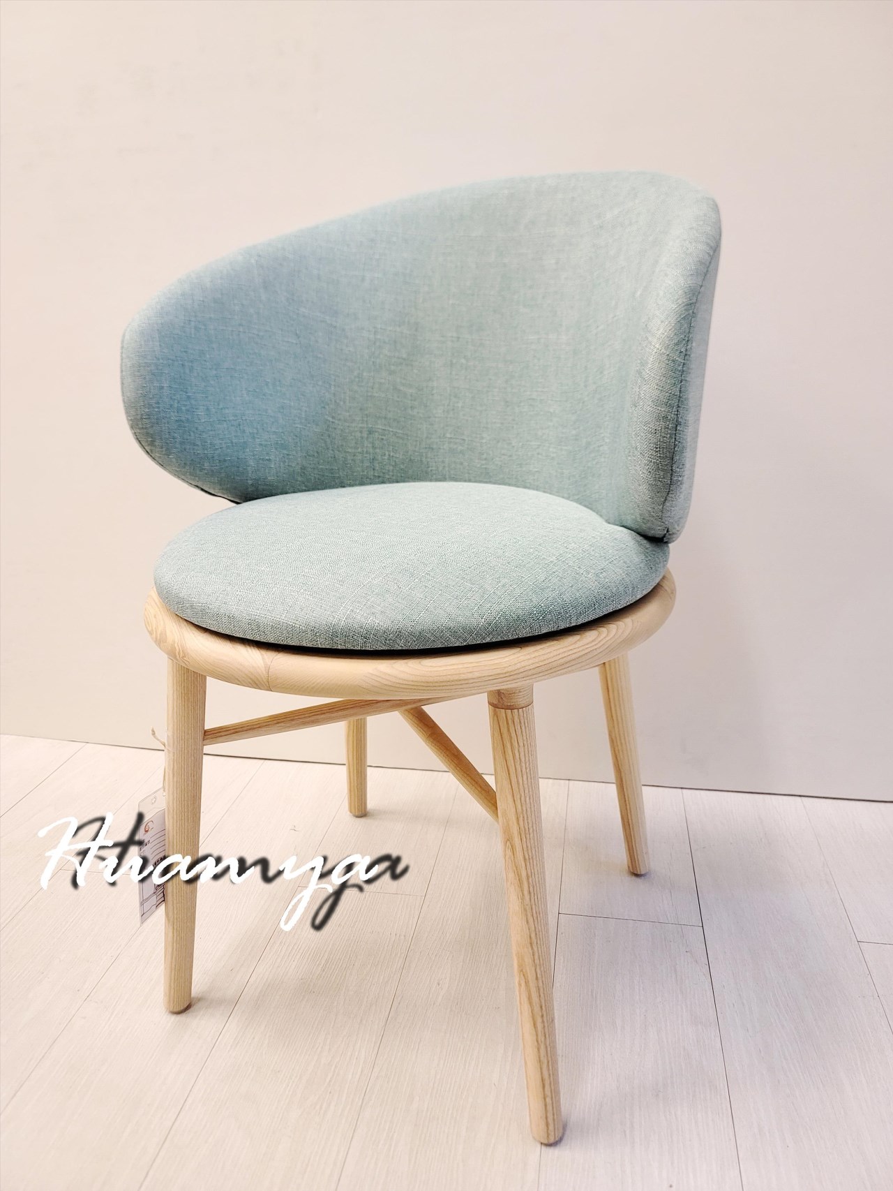 黛妃北歐旋轉實木餐椅【可當洽談椅/書房椅/餐椅/化妝椅】