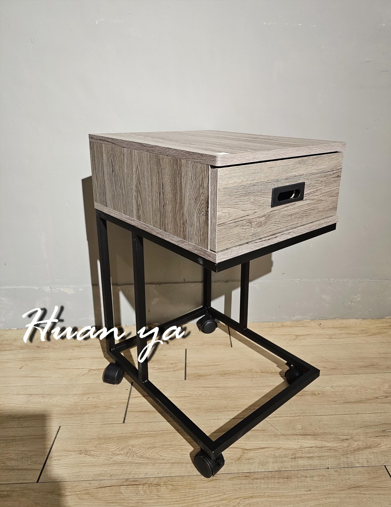 里昂灰橡木置物邊几【可當小茶几、床頭櫃】