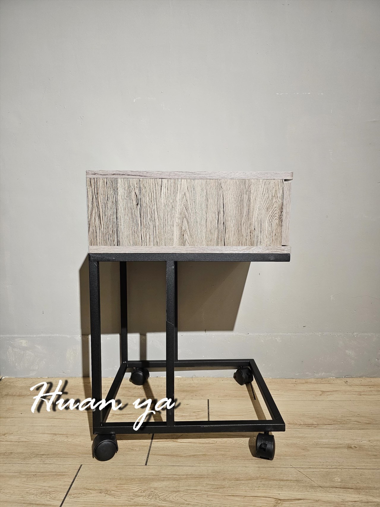 里昂灰橡木置物邊几【可當小茶几、床頭櫃】