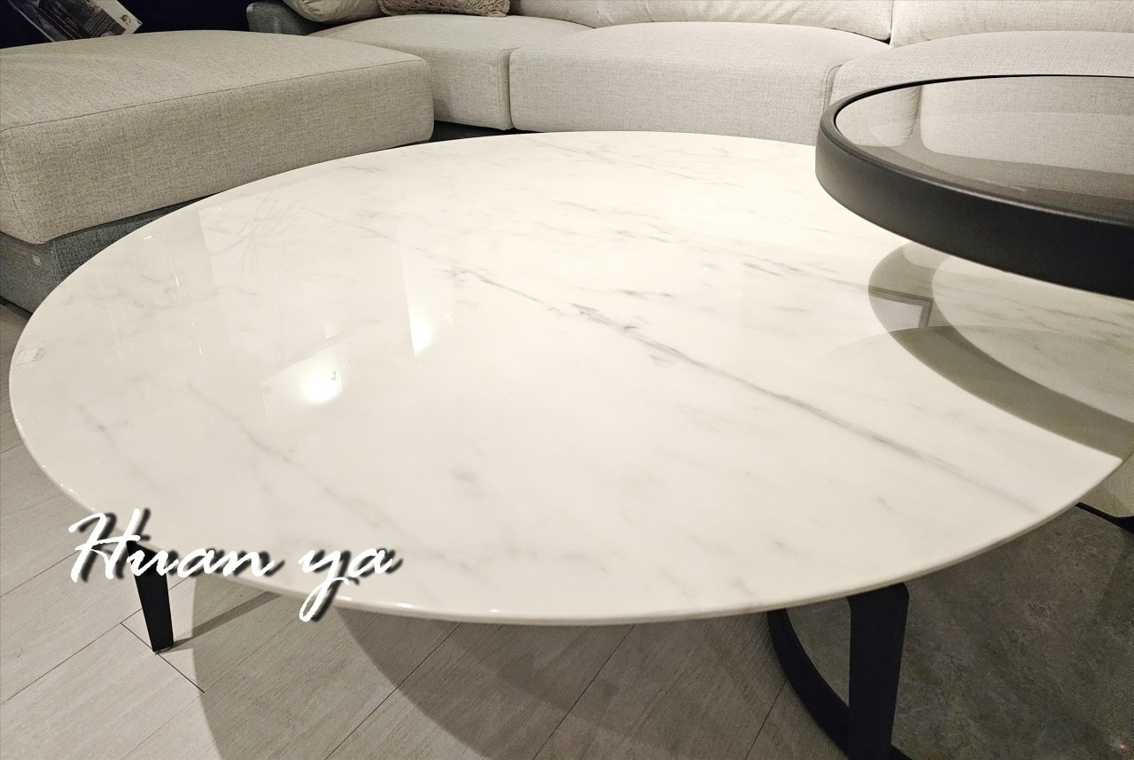 巴洛卡拉白石材大茶几